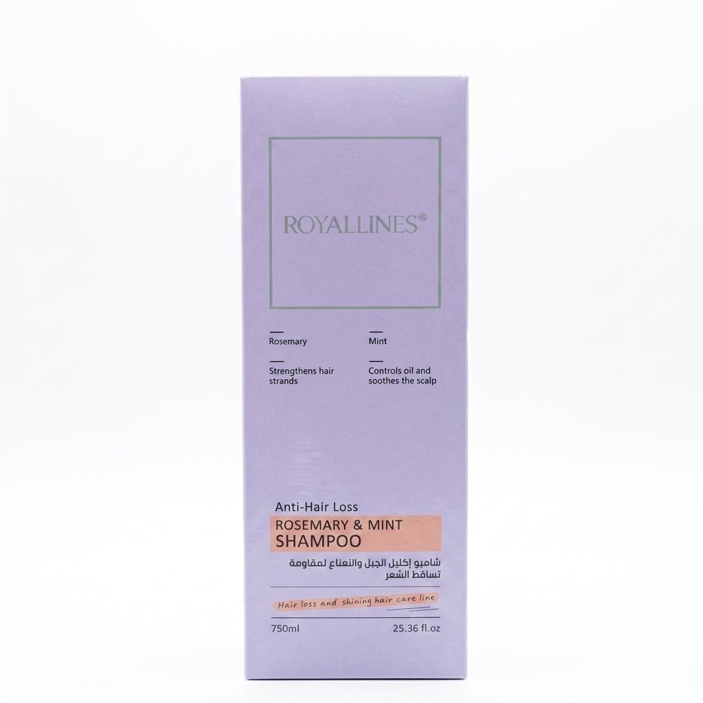 Royallines Rosemary & Mint Anti-Hair Loss Shampoo 750ml - Al Kabayel Discount CentreRoyallines Rosemary & Mint Anti-Hair Loss Shampoo 750mlShampoo/ConditionerROYALLINESAl Kabayel Discount Centre