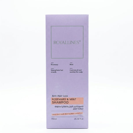 Royallines Rosemary & Mint Anti-Hair Loss Shampoo 750ml - Al Kabayel Discount CentreRoyallines Rosemary & Mint Anti-Hair Loss Shampoo 750mlShampoo/ConditionerROYALLINESAl Kabayel Discount Centre