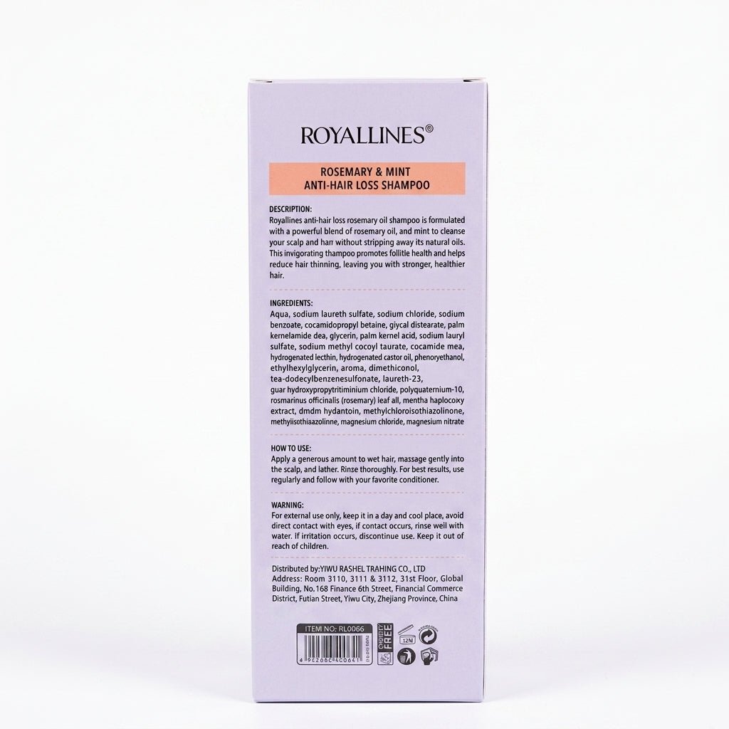 Royallines Rosemary & Mint Anti-Hair Loss Shampoo 750ml - Al Kabayel Discount CentreRoyallines Rosemary & Mint Anti-Hair Loss Shampoo 750mlShampoo/ConditionerROYALLINESAl Kabayel Discount Centre