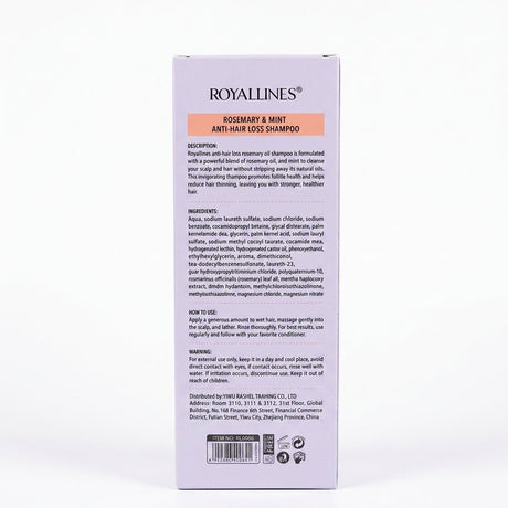 Royallines Rosemary & Mint Anti-Hair Loss Shampoo 750ml - Al Kabayel Discount CentreRoyallines Rosemary & Mint Anti-Hair Loss Shampoo 750mlShampoo/ConditionerROYALLINESAl Kabayel Discount Centre