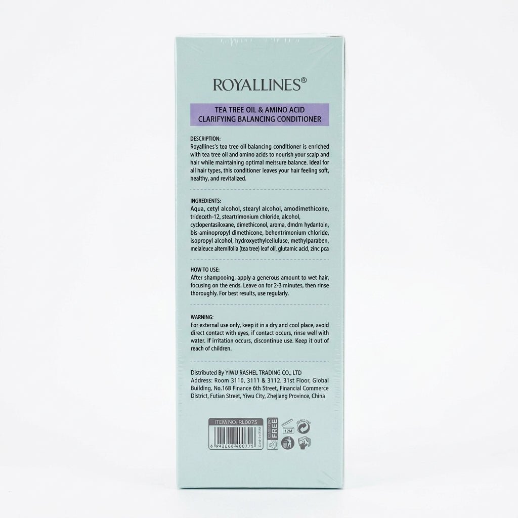 Royallines Tea Tree Oil & Amino Acid Clarifying Balancing Conditioner 750ml - Al Kabayel Discount CentreRoyallines Tea Tree Oil & Amino Acid Clarifying Balancing Conditioner 750mlShampoo/ConditionerROYALLINESAl Kabayel Discount Centre