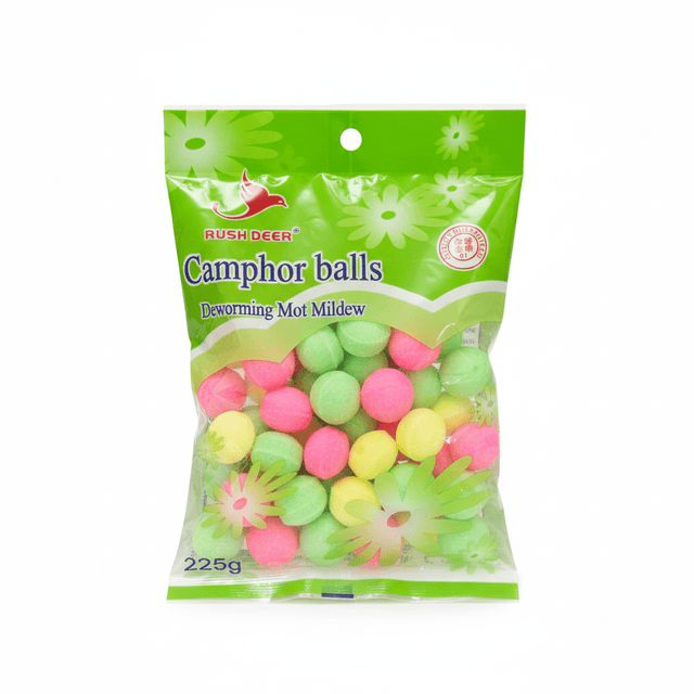 Rush Deer Camphor Balls 225gm, Deworming Mot Mildew, Multicolor - Al Kabayel Discount CentreRush Deer Camphor Balls 225gm, Deworming Mot Mildew, MulticolorHousehold CleaningRUSH DEERAl Kabayel Discount Centre