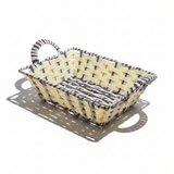Rustic Cream & White Handwoven Rectangular Rattan Storage and Carry Basket with Durable Handle 29×23 cm - Al Kabayel Discount CentreRustic Cream & White Handwoven Rectangular Rattan Storage and Carry Basket with Durable Handle 29×23 cmRattanAKDCAl Kabayel Discount Centre