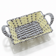 Rustic Cream & White Handwoven Rectangular Rattan Storage and Carry Basket with Durable Handle 29×23 cm - Al Kabayel Discount CentreRustic Cream & White Handwoven Rectangular Rattan Storage and Carry Basket with Durable Handle 29×23 cmRattanAKDCAl Kabayel Discount Centre