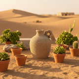 Rustic Textured Ceramic Vase 25cm | Sand-Grain Finish | Single Handle | Arabian Home Décor | Ideal for Dried Flowers & Pampas Grass - Al Kabayel Discount CentreRustic Textured Ceramic Vase 25cm | Sand-Grain Finish | Single Handle | Arabian Home Décor | Ideal for Dried Flowers & Pampas GrassHome Décor AccentsAKDCAl Kabayel Discount Centre