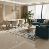 Safari Cream & Blue Polyester Carpet | 250×350 cm | - Al Kabayel Discount CentreSafari Cream & Blue Polyester Carpet | 250×350 cm |DoormatsSAFARIAl Kabayel Discount Centre