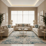 Safari Cream & Blue Polyester Carpet | 250×350 cm | - Al Kabayel Discount CentreSafari Cream & Blue Polyester Carpet | 250×350 cm |DoormatsSAFARIAl Kabayel Discount Centre