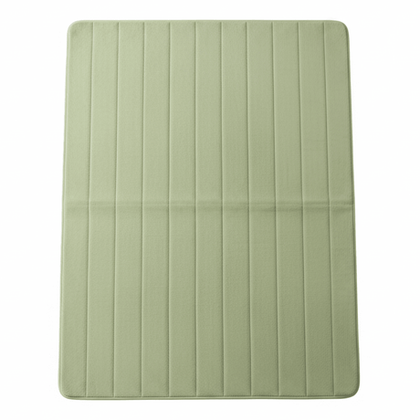 Sage Green Memory Foam Floor Mat | Striped Texture | Extra Large 100×150 cm | Non-Slip Bath & Bedroom Rug - Al Kabayel Discount CentreSage Green Memory Foam Floor Mat | Striped Texture | Extra Large 100×150 cm | Non-Slip Bath & Bedroom RugDoormatsAKDCAl Kabayel Discount Centre
