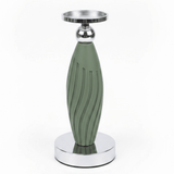 Sage Green Plastic & Metal Textured Pillar Candle Holder with Chrome Accents – 22.5cm - Al Kabayel Discount CentreSage Green Plastic & Metal Textured Pillar Candle Holder with Chrome Accents – 22.5cmHome Décor AccentsAKDCAl Kabayel Discount Centre