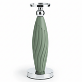 Sage Green Plastic & Metal Textured Pillar Candle Holder with Chrome Accents – 29cm - Al Kabayel Discount CentreSage Green Plastic & Metal Textured Pillar Candle Holder with Chrome Accents – 29cmHome Décor AccentsAKDCAl Kabayel Discount Centre