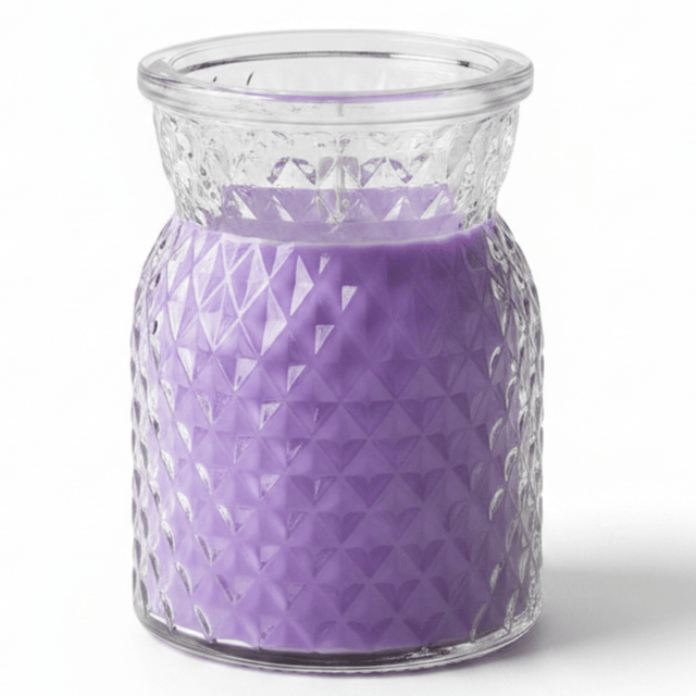 Sakha Lavender Scented Candle in Diamond - Cut Glass Jar | 10×7 cm - Al Kabayel Discount CentreSakha Lavender Scented Candle in Diamond - Cut Glass Jar | 10×7 cmHome FragrancesSAKHAAl Kabayel Discount Centre