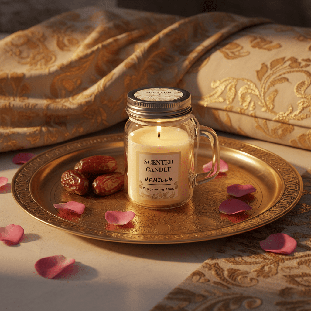 Sakha Vanilla Scented Candle — Glass Jar | 9cm - Al Kabayel Discount CentreSakha Vanilla Scented Candle — Glass Jar | 9cmHome FragrancesSAKHAAl Kabayel Discount Centre