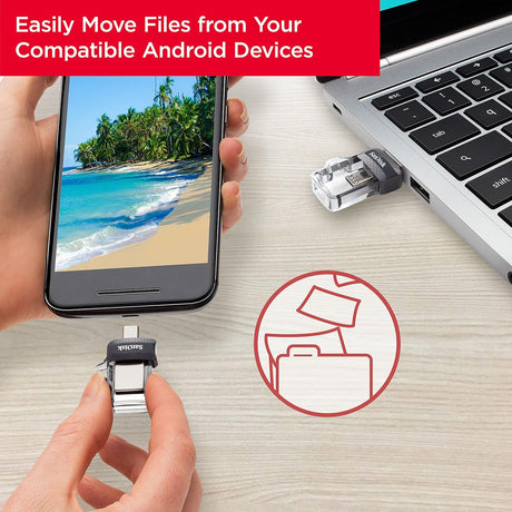 Sandisk 128Gb Ultra Dual Drive M3.0 For Android Devices And Computers - Microusb, Usb 3.0 - Sddd3 - 128G - G46 - Al Kabayel Discount CentreSandisk 128Gb Ultra Dual Drive M3.0 For Android Devices And Computers - Microusb, Usb 3.0 - Sddd3 - 128G - G46Electronic AppliancesSANDISKAl Kabayel Discount Centre
