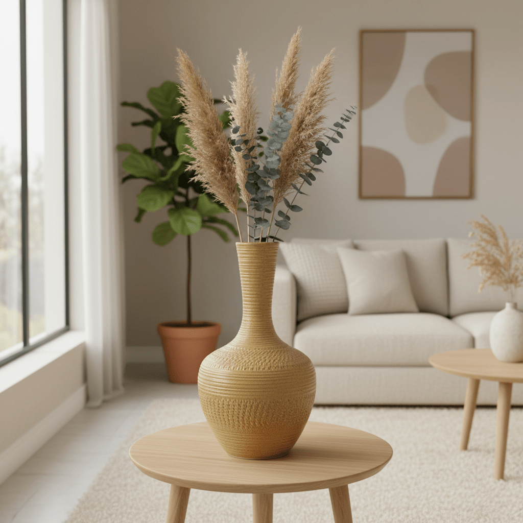 Sandy Golden Brown Ceramic Flower Vase - 35cm - Al Kabayel Discount CentreSandy Golden Brown Ceramic Flower Vase - 35cmFlower VaseAKDCAl Kabayel Discount Centre