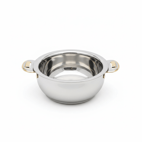 Sanjana Salma Compact Stainless Steel Insulated Hotpot for Food Storage and Serving Durable Silver & Gold Finish 600 ml - Al Kabayel Discount CentreSanjana Salma Compact Stainless Steel Insulated Hotpot for Food Storage and Serving Durable Silver & Gold Finish 600 mlCasserolesSANJANAAl Kabayel Discount Centre