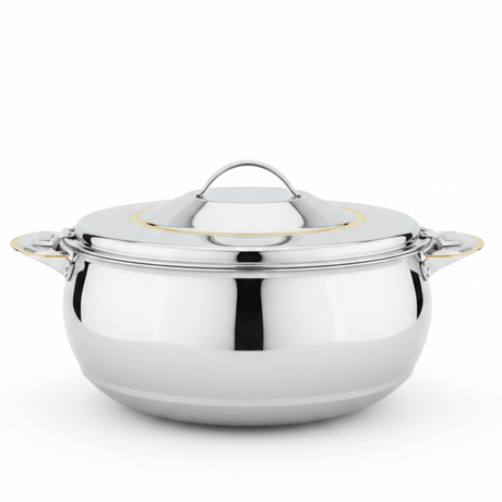 Sanjana Salma Jumbo Size Stainless Steel Hotpot for Bulk Serving and Storage High Capacity 6000 ml - Al Kabayel Discount CentreSanjana Salma Jumbo Size Stainless Steel Hotpot for Bulk Serving and Storage High Capacity 6000 mlCasserolesSANJANAAl Kabayel Discount Centre