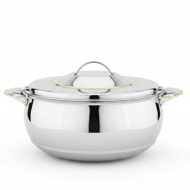 Sanjana Salma Jumbo Size Stainless Steel Hotpot for Bulk Serving and Storage High Capacity 6000 ml - Al Kabayel Discount CentreSanjana Salma Jumbo Size Stainless Steel Hotpot for Bulk Serving and Storage High Capacity 6000 mlCasserolesSANJANAAl Kabayel Discount Centre