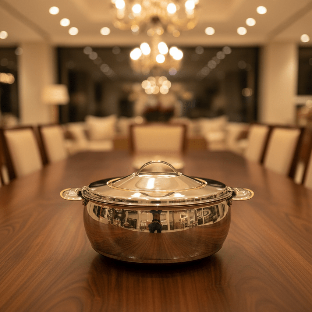 Sanjana Salma Large Capacity Stainless Steel Hotpot with Thermal Insulation Ideal for Family Serving 3000 ml - Al Kabayel Discount CentreSanjana Salma Large Capacity Stainless Steel Hotpot with Thermal Insulation Ideal for Family Serving 3000 mlCasserolesSANJANAAl Kabayel Discount Centre
