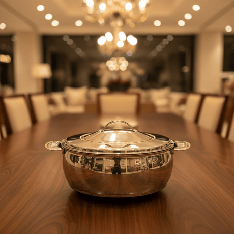 Sanjana Salma Large Capacity Stainless Steel Hotpot with Thermal Insulation Ideal for Family Serving 3000 ml - Al Kabayel Discount CentreSanjana Salma Large Capacity Stainless Steel Hotpot with Thermal Insulation Ideal for Family Serving 3000 mlCasserolesSANJANAAl Kabayel Discount Centre