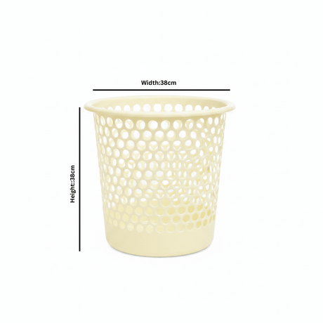 Sarvah Cream Plastic Laundry Basket - 38×38 cm - Al Kabayel Discount CentreSarvah Cream Plastic Laundry Basket - 38×38 cmOrganizers & AccessoriesSARVAHAl Kabayel Discount Centre
