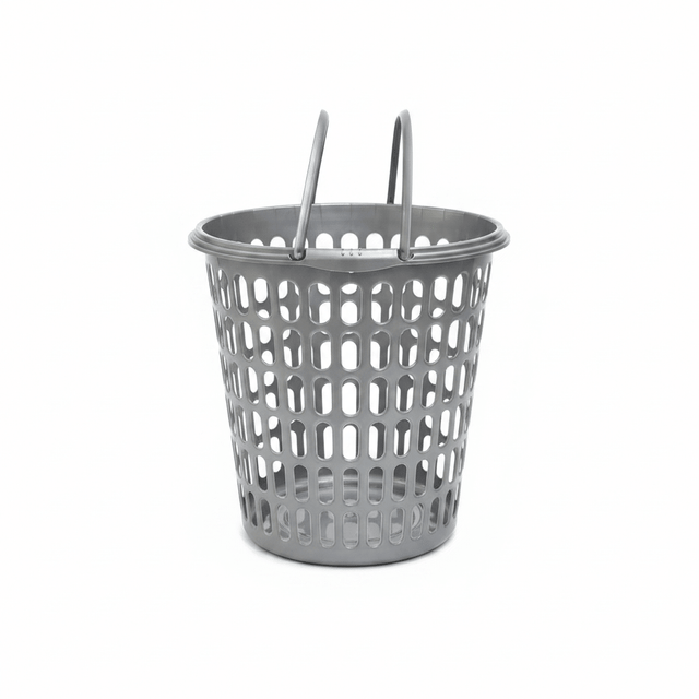 Sarvah Grey Plastic Laundry Basket with Handles - 45×42 cm - Al Kabayel Discount CentreSarvah Grey Plastic Laundry Basket with Handles - 45×42 cmOrganizers & AccessoriesSARVAHAl Kabayel Discount Centre