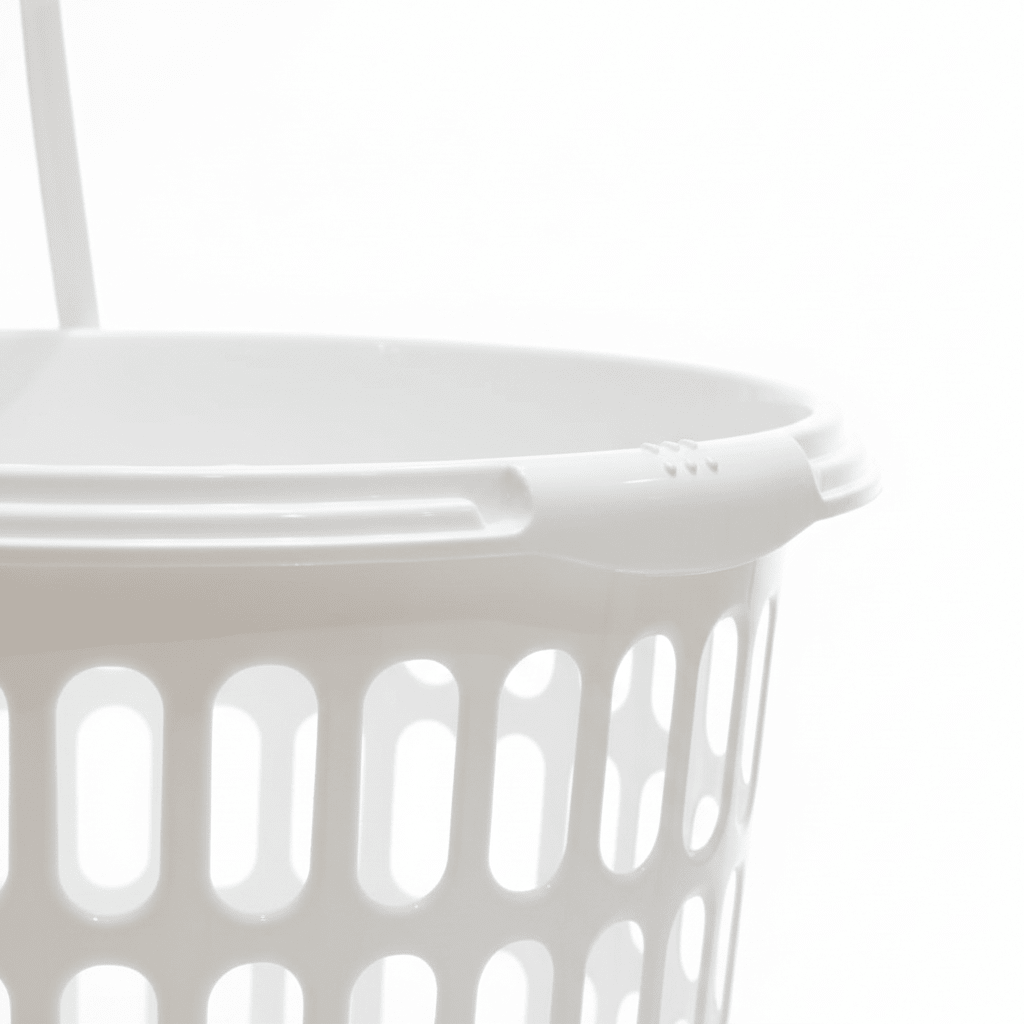 Sarvah White Plastic Laundry Basket with Handles - 38×38 cm - Al Kabayel Discount CentreSarvah White Plastic Laundry Basket with Handles - 38×38 cmOrganizers & AccessoriesSARVAHAl Kabayel Discount Centre
