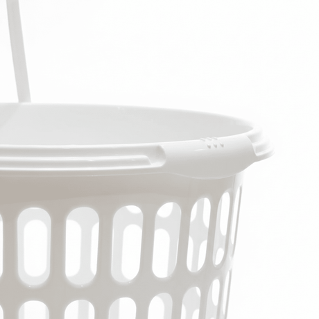 Sarvah White Plastic Laundry Basket with Handles - 38×38 cm - Al Kabayel Discount CentreSarvah White Plastic Laundry Basket with Handles - 38×38 cmOrganizers & AccessoriesSARVAHAl Kabayel Discount Centre