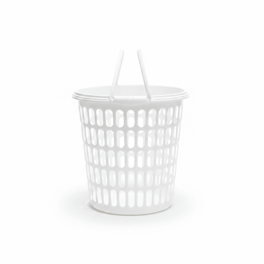 Sarvah White Plastic Laundry Basket with Handles - 38×38 cm - Al Kabayel Discount CentreSarvah White Plastic Laundry Basket with Handles - 38×38 cmOrganizers & AccessoriesSARVAHAl Kabayel Discount Centre