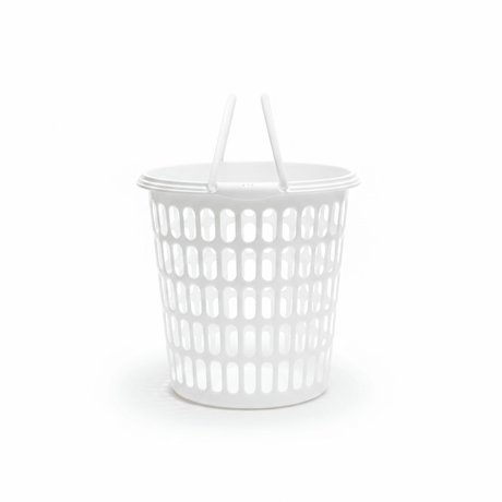 Sarvah White Plastic Laundry Basket with Handles - 38×38 cm - Al Kabayel Discount CentreSarvah White Plastic Laundry Basket with Handles - 38×38 cmOrganizers & AccessoriesSARVAHAl Kabayel Discount Centre