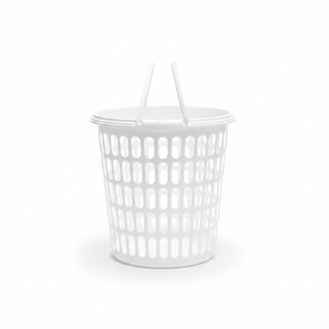 Sarvah White Plastic Laundry Basket with Handles - 38×38 cm - Al Kabayel Discount CentreSarvah White Plastic Laundry Basket with Handles - 38×38 cmOrganizers & AccessoriesSARVAHAl Kabayel Discount Centre