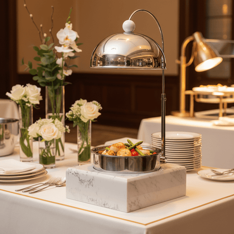 Satin Serve Premium Stainless Steel Chafing Dish with Durable White Melamine Base Catering Buffet Warmer 2.5L - Al Kabayel Discount CentreSatin Serve Premium Stainless Steel Chafing Dish with Durable White Melamine Base Catering Buffet Warmer 2.5LWarmersSATINAl Kabayel Discount Centre