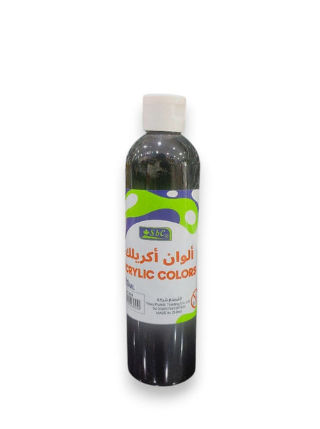 SBC Acrylic Colour 250ml Black - Al Kabayel Discount CentreSBC Acrylic Colour 250ml BlackPaintsSBCAl Kabayel Discount Centre