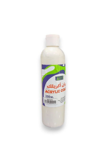 SBC Acrylic Colour 250ml White - Al Kabayel Discount CentreSBC Acrylic Colour 250ml WhitePaintsSBCAl Kabayel Discount Centre
