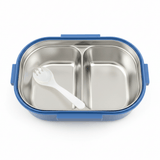 SBC Blue 2-Section Stainless Steel Kids Lunch Box with Spoon - 20×13 cm - Al Kabayel Discount CentreSBC Blue 2-Section Stainless Steel Kids Lunch Box with Spoon - 20×13 cmLunch BoxSBCAl Kabayel Discount Centre