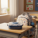 SBC Blue 2-Section Stainless Steel Kids Lunch Box with Spoon - 20×13 cm - Al Kabayel Discount CentreSBC Blue 2-Section Stainless Steel Kids Lunch Box with Spoon - 20×13 cmLunch BoxSBCAl Kabayel Discount Centre