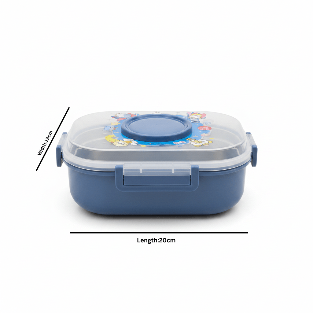 SBC Blue 2-Section Stainless Steel Kids Lunch Box with Spoon - 20×13 cm - Al Kabayel Discount CentreSBC Blue 2-Section Stainless Steel Kids Lunch Box with Spoon - 20×13 cmLunch BoxSBCAl Kabayel Discount Centre