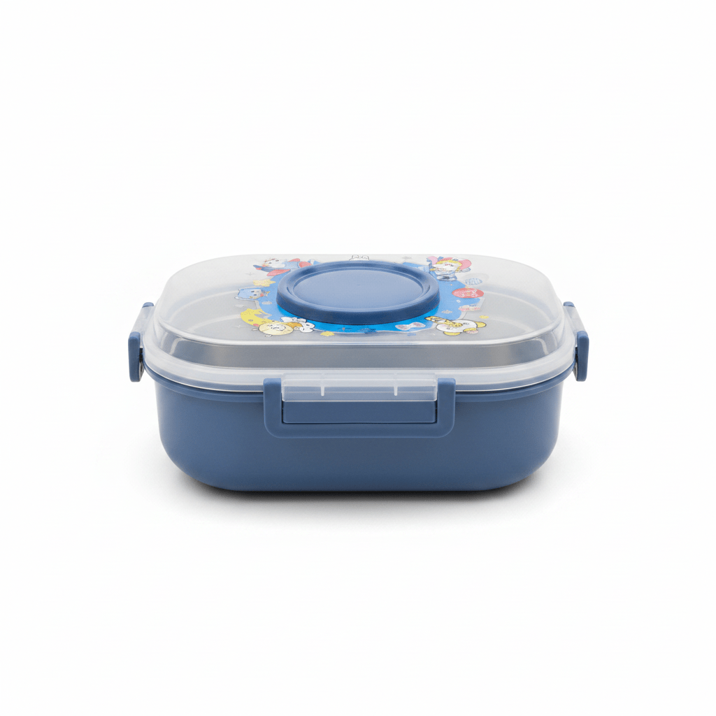 SBC Blue 2-Section Stainless Steel Kids Lunch Box with Spoon - 20×13 cm - Al Kabayel Discount CentreSBC Blue 2-Section Stainless Steel Kids Lunch Box with Spoon - 20×13 cmLunch BoxSBCAl Kabayel Discount Centre