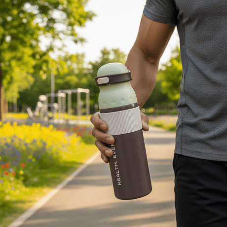 SBC Dark Brown & Sage Green Metal Water Bottle – 700ml - Al Kabayel Discount CentreSBC Dark Brown & Sage Green Metal Water Bottle – 700mlWater BottlesSBCAl Kabayel Discount Centre