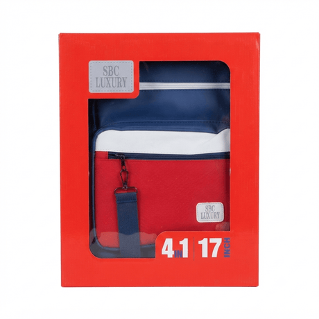 SBC Luxury 4-in-1 School Backpack Set 17" – Navy Blue & Red (Backpack + Lunch Bag + Water Bottle + Pencil Case) - Al Kabayel Discount CentreSBC Luxury 4-in-1 School Backpack Set 17" – Navy Blue & Red (Backpack + Lunch Bag + Water Bottle + Pencil Case)School BagsSBCAl Kabayel Discount Centre