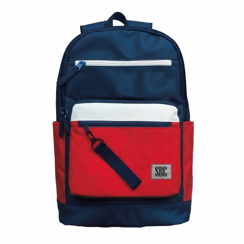 SBC Luxury 4-in-1 School Backpack Set 17" – Navy Blue & Red (Backpack + Lunch Bag + Water Bottle + Pencil Case) - Al Kabayel Discount CentreSBC Luxury 4-in-1 School Backpack Set 17" – Navy Blue & Red (Backpack + Lunch Bag + Water Bottle + Pencil Case)School BagsSBCAl Kabayel Discount Centre
