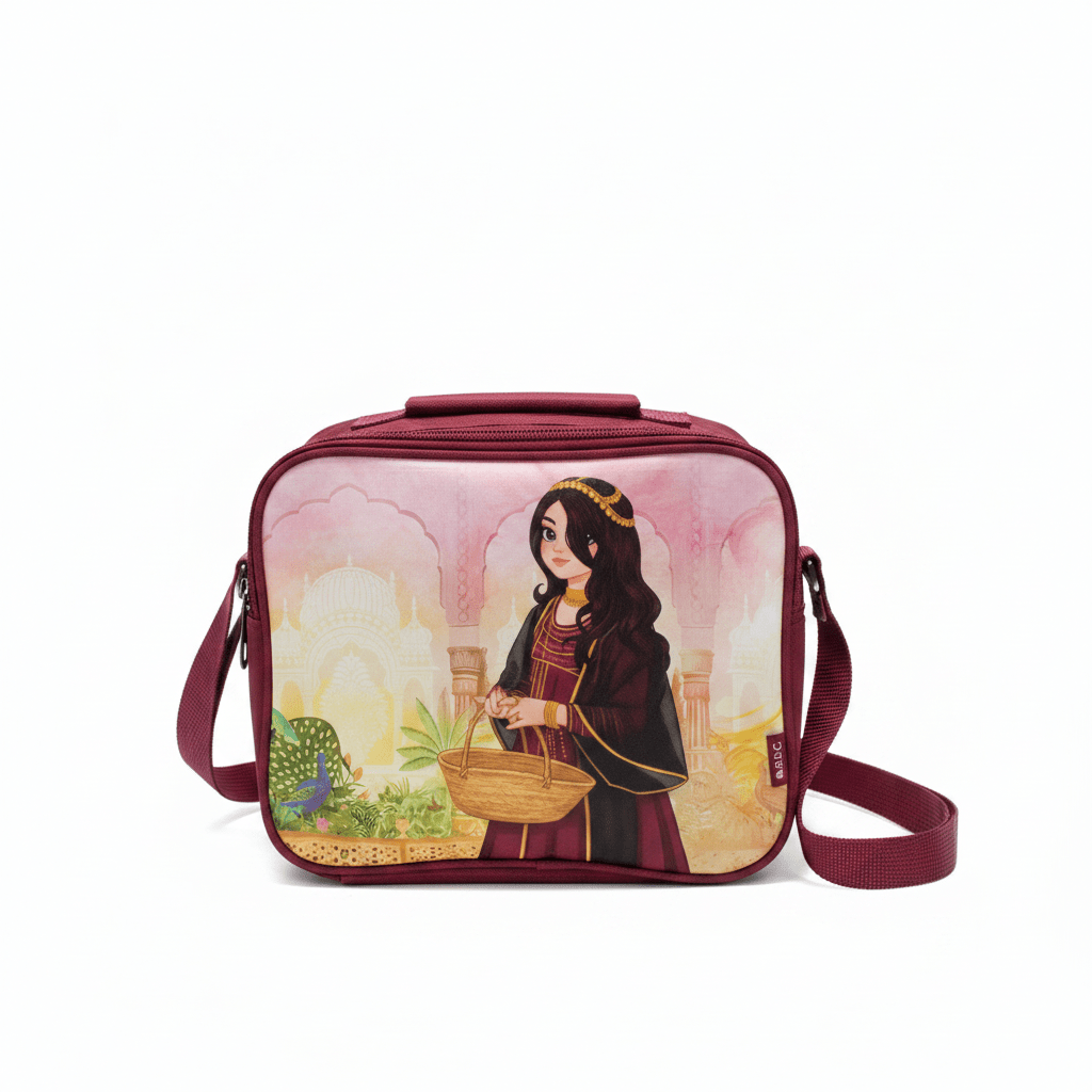 SBC Maroon Arabian Princess Girls Lunch Box Bag - 20×25 cm - Al Kabayel Discount CentreSBC Maroon Arabian Princess Girls Lunch Box Bag - 20×25 cmLunch BagsSBCAl Kabayel Discount Centre