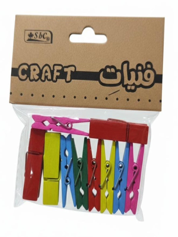 Sbc Medium Wooden Craft Clips – Assorted Color Multipurpose Pack – Al ...