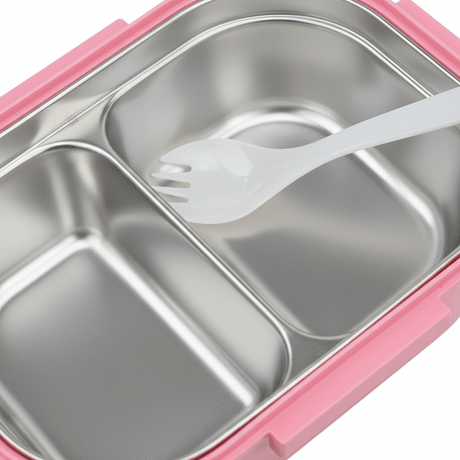 SBC Pink 2-Section Children's Lunch Box with Spoon — 20×13cm - Al Kabayel Discount CentreSBC Pink 2-Section Children's Lunch Box with Spoon — 20×13cmLunch BoxSBCAl Kabayel Discount Centre