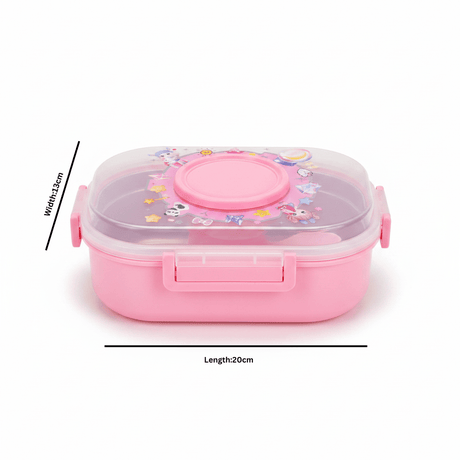 SBC Pink 2-Section Children's Lunch Box with Spoon — 20×13cm - Al Kabayel Discount CentreSBC Pink 2-Section Children's Lunch Box with Spoon — 20×13cmLunch BoxSBCAl Kabayel Discount Centre