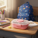 SBC Pink 2-Section Children's Lunch Box with Spoon — 20×13cm - Al Kabayel Discount CentreSBC Pink 2-Section Children's Lunch Box with Spoon — 20×13cmLunch BoxSBCAl Kabayel Discount Centre