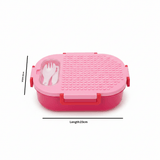 SBC Pink Plastic 2-Section Lunch Box with Fork – 23×16 cm - Al Kabayel Discount CentreSBC Pink Plastic 2-Section Lunch Box with Fork – 23×16 cmLunch BoxSBCAl Kabayel Discount Centre