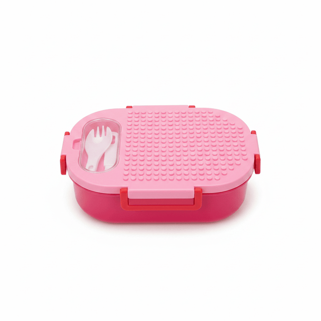 SBC Pink Plastic 2-Section Lunch Box with Fork – 23×16 cm - Al Kabayel Discount CentreSBC Pink Plastic 2-Section Lunch Box with Fork – 23×16 cmLunch BoxSBCAl Kabayel Discount Centre