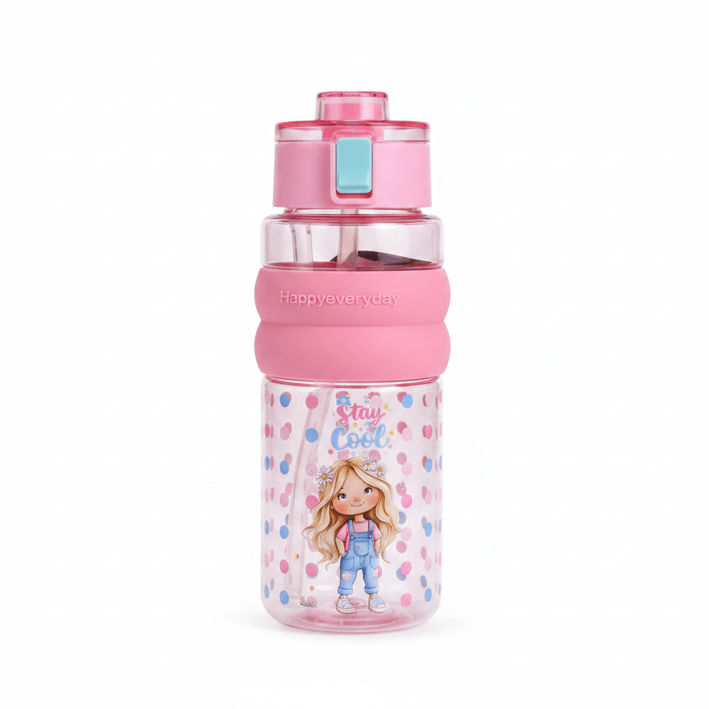 SBC Pink"Happy Everyday" Kids Plastic Water Bottle — 750ml - Al Kabayel Discount CentreSBC Pink"Happy Everyday" Kids Plastic Water Bottle — 750mlWater BottlesSBCAl Kabayel Discount Centre