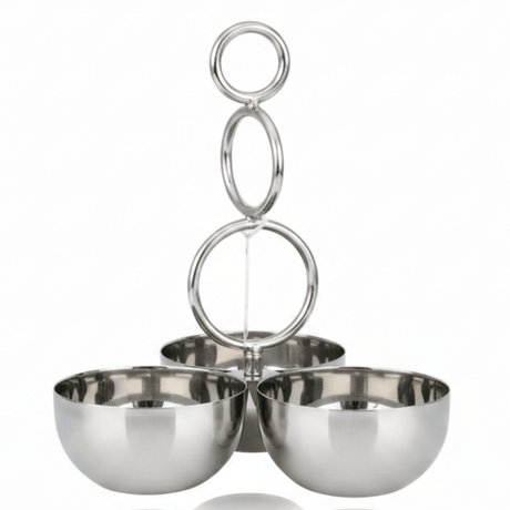 SBTC 3 - Section Stainless Steel Candy Bowl with Handle for Organized Serving of Snacks & Dry Fruits – 9 × 9 × 22 cm - Al Kabayel Discount CentreSBTC 3 - Section Stainless Steel Candy Bowl with Handle for Organized Serving of Snacks & Dry Fruits – 9 × 9 × 22 cmBowlsSBTCAl Kabayel Discount Centre