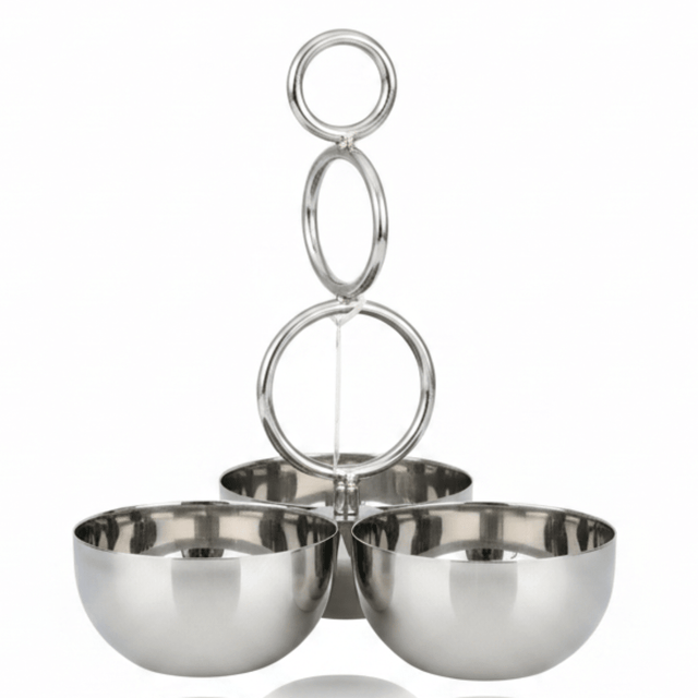 SBTC 3 - Section Stainless Steel Candy Bowl with Handle for Organized Serving of Snacks & Dry Fruits – 9 × 9 × 22 cm - Al Kabayel Discount CentreSBTC 3 - Section Stainless Steel Candy Bowl with Handle for Organized Serving of Snacks & Dry Fruits – 9 × 9 × 22 cmBowlsSBTCAl Kabayel Discount Centre